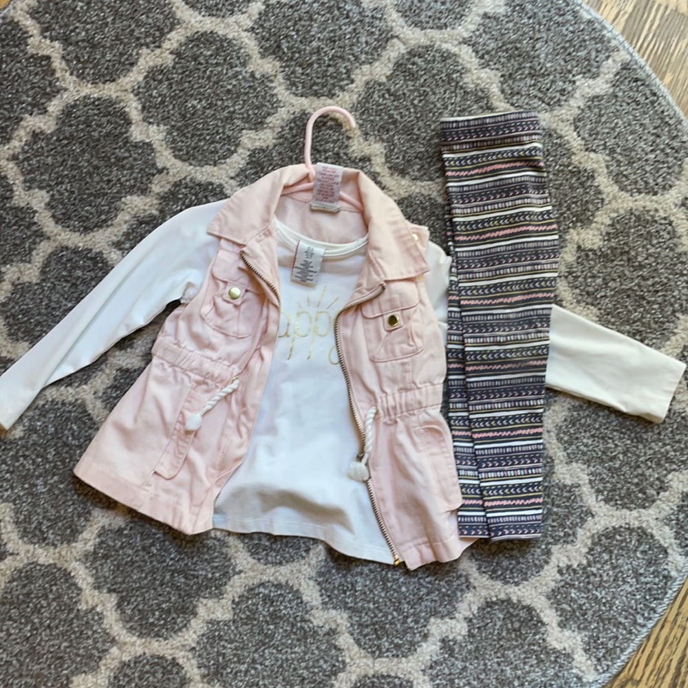 Vest long sleeve and pants set 💓💓💓